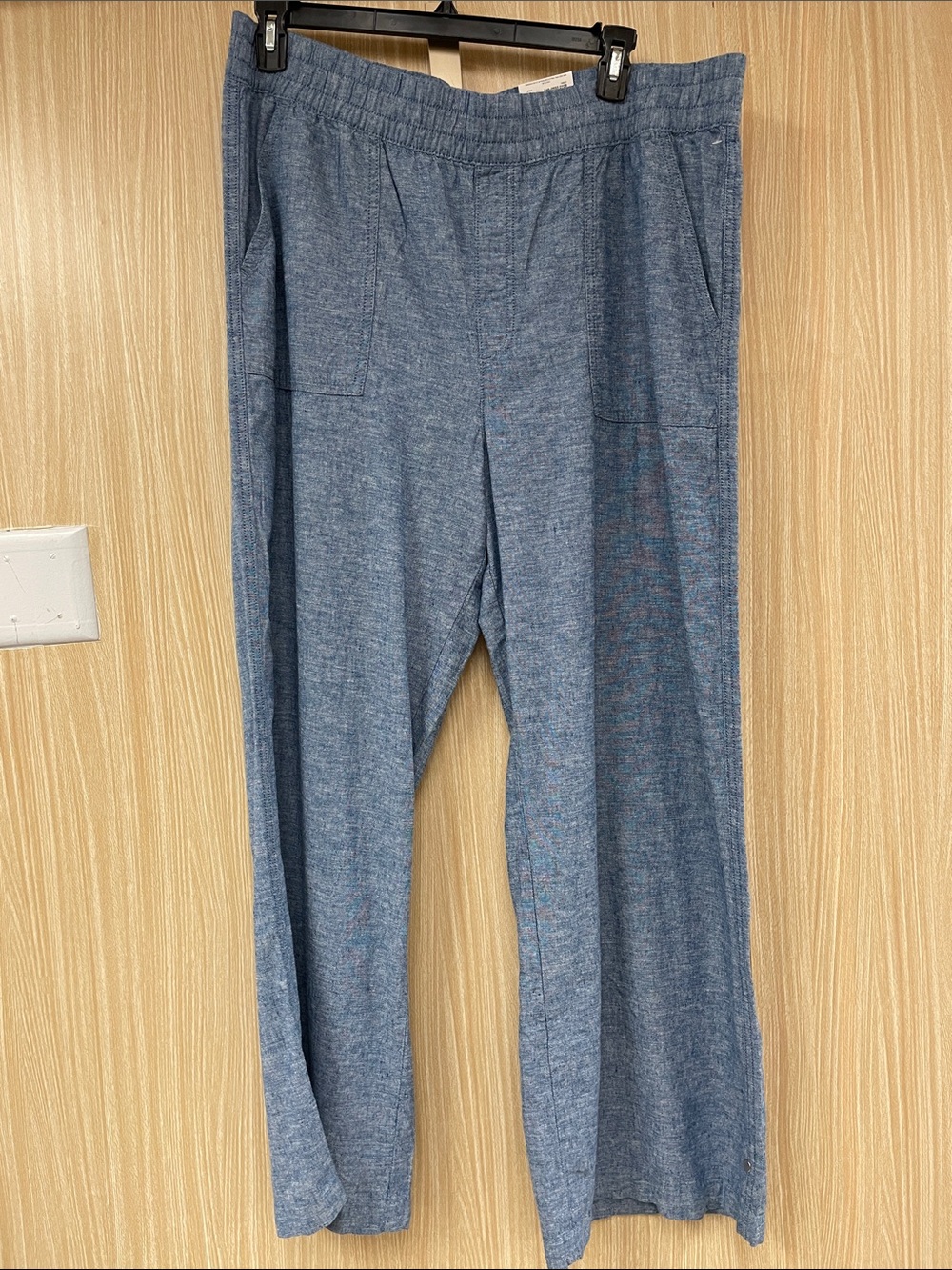 St. Johns Bay blue chambray pants size XXL NEW
